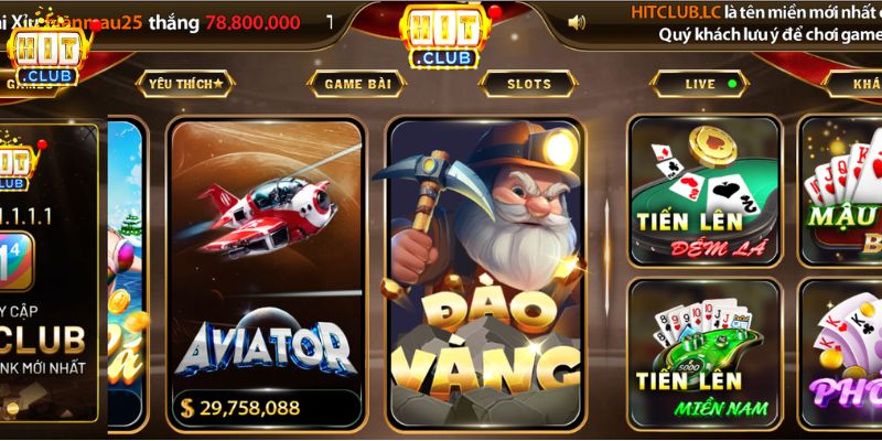 Hướng dẫn cách chơi Đào vàng HITCLUB chi tiết