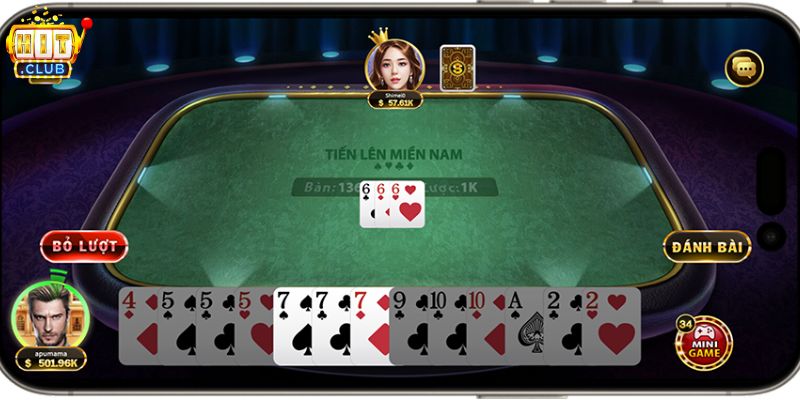 Hướng dẫn quy trình chơi Tiến lên đếm lá HITCLUB