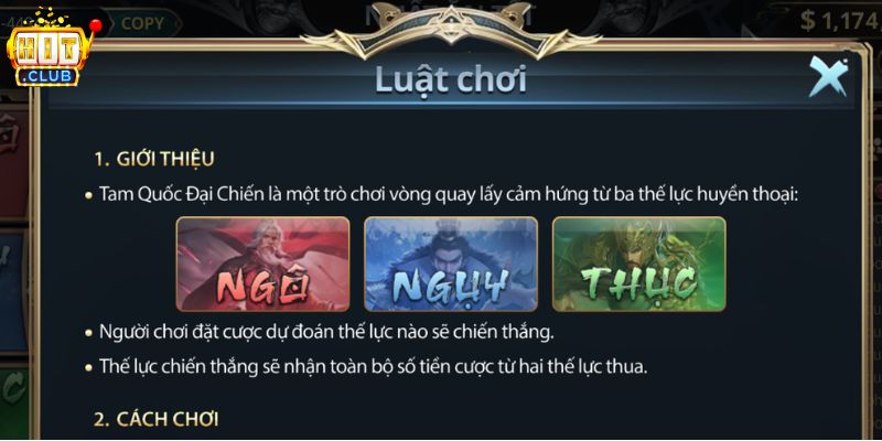 Luật chơi Tam Quốc Đại Chiến cho người mới bắt đầu 